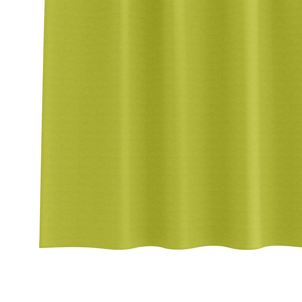 Mørklægningsgardiner med ringe 2 stk. Grøn 225 x 140 cm