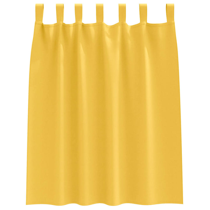 Mørklægningsgardiner med ringe 2 pcs Sennepsgul 140 x 140 cm