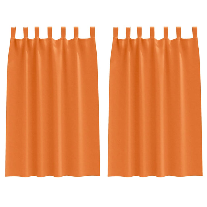 Mørklægningsgardiner med ringe 2 pcs Lys Orange 175 x 140 cm