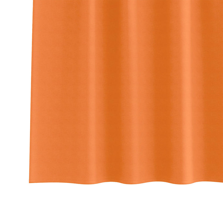 Mørklægningsgardiner med ringe 2 stk. Lys Orange 245 x 140 cm