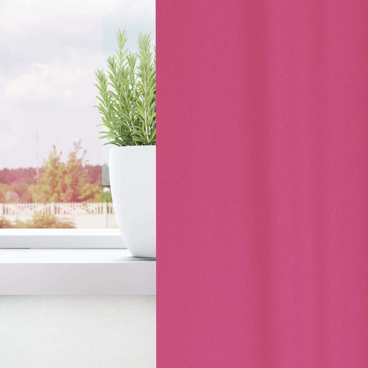 Mørklægningsgardiner med ringe 2 pcs Lys Pink 175 x 140 cm