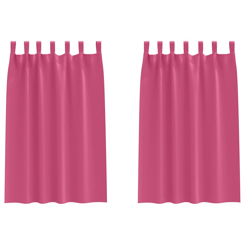 Mørklægningsgardiner med ringe 2 pcs Lys Pink 175 x 140 cm