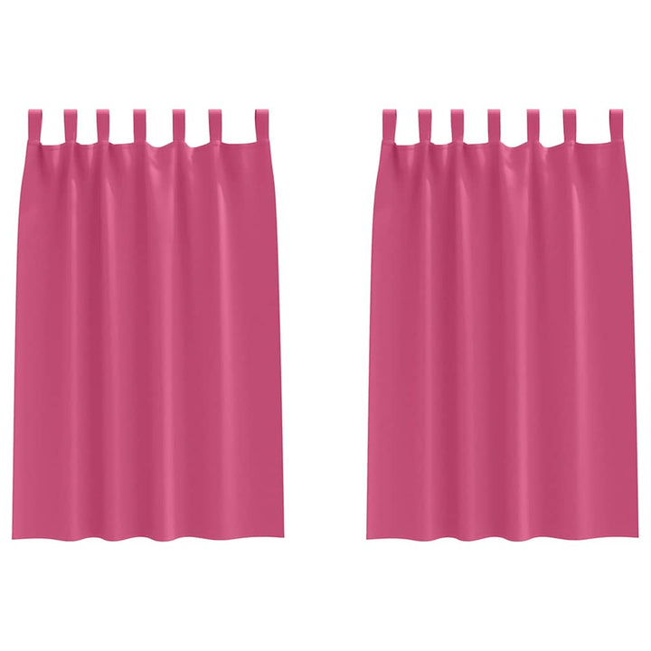 Mørklægningsgardiner med ringe 2 pcs Lys Pink 175 x 140 cm