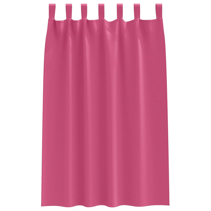 Mørklægningsgardiner med ringe 2 pcs Lys Pink 175 x 140 cm