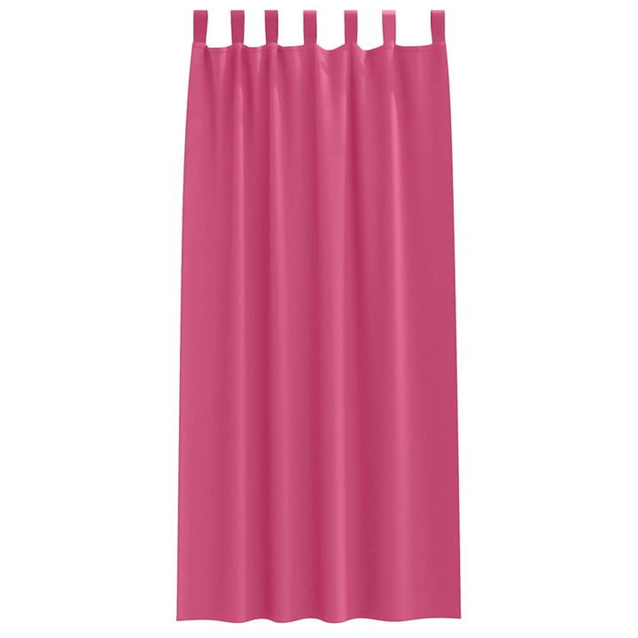 Mørklægningsgardiner med ringe 2 stk. Lys Pink 225 x 140 cm