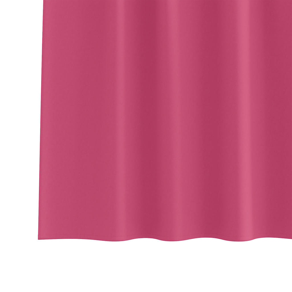 Mørklægningsgardiner med ringe 2 stk. Lys Pink 245 x 140 cm
