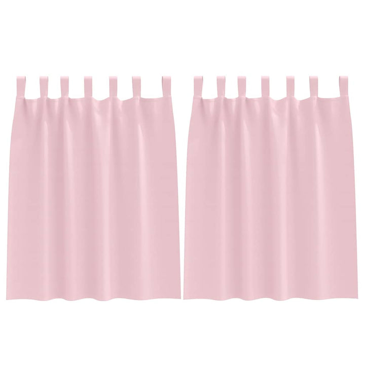 Mørklægningsgardiner med ringe 2 pcs Lyserød 140 x 140 cm