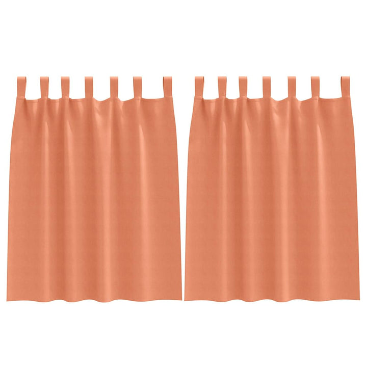 Mørklægningsgardiner med ringe 2 pcs Terrakotta 140 x 140 cm
