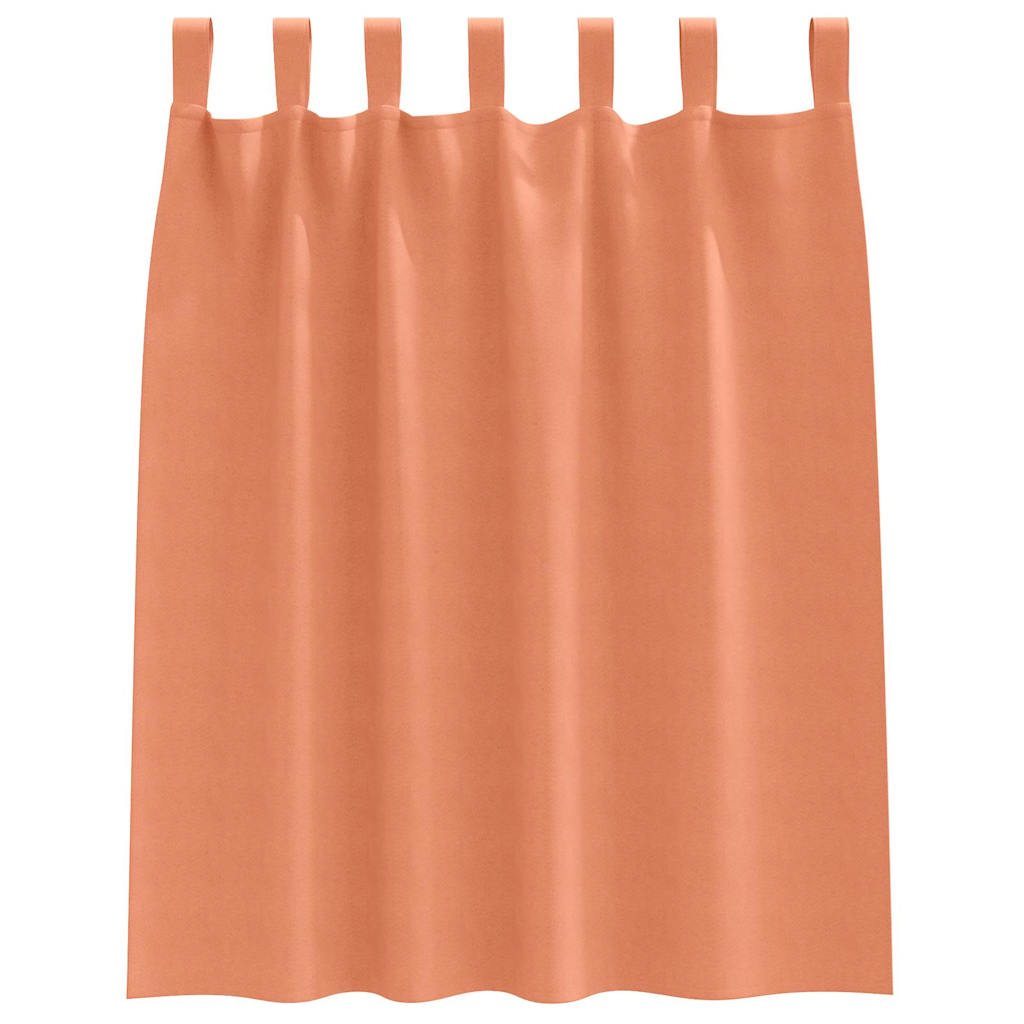 Mørklægningsgardiner med ringe 2 pcs Terrakotta 140 x 140 cm