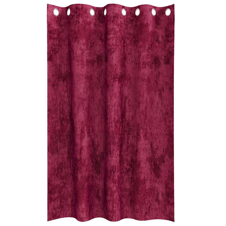 Velour Gardiner 2 stk. Vinrød 175 x 140 cm Fløjl