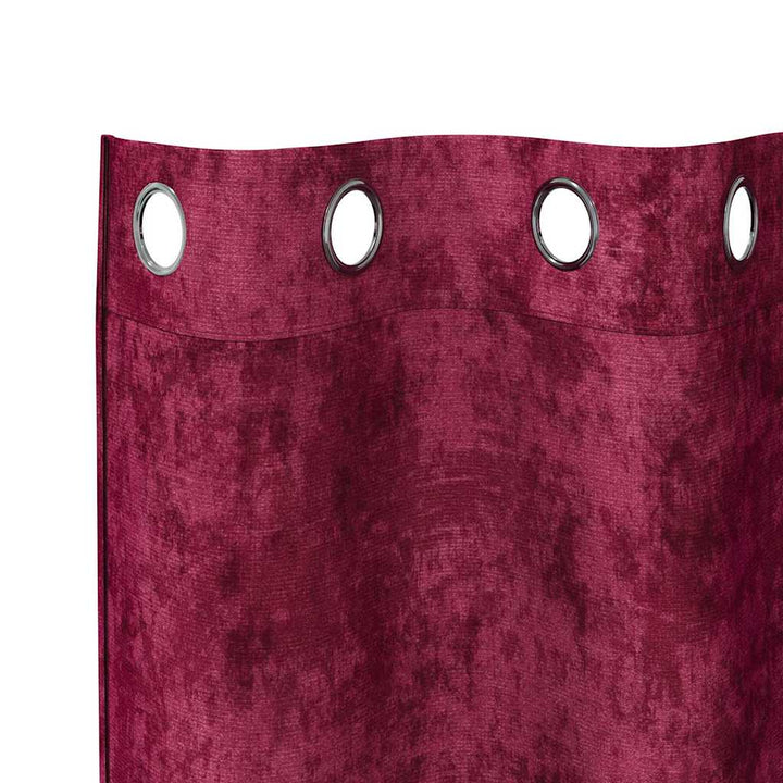 Velour Gardiner 2 stk. Vinrød 260 x 140 cm Fløjl