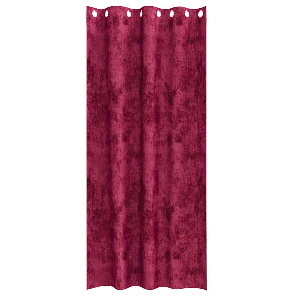 Velour Gardiner 2 stk. Vinrød 260 x 140 cm Fløjl