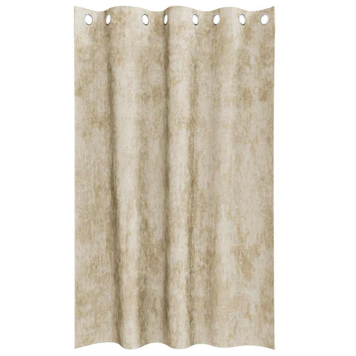 Velour Gardiner med gardiner 2 pcs Creme 175 x 140 cm Fløjl