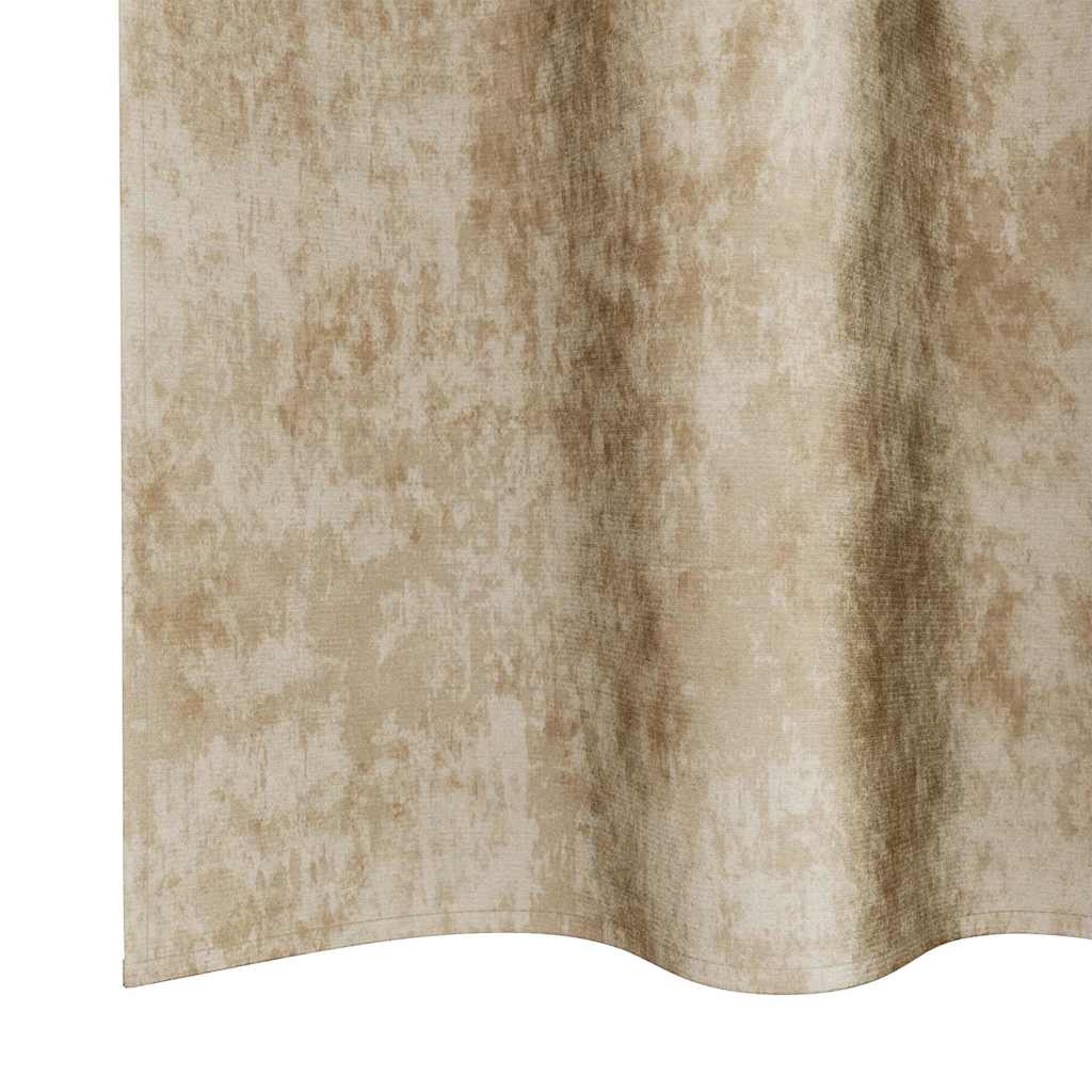 Velour Gardiner 2 stk. Creme 245 x 140 cm Fløjl