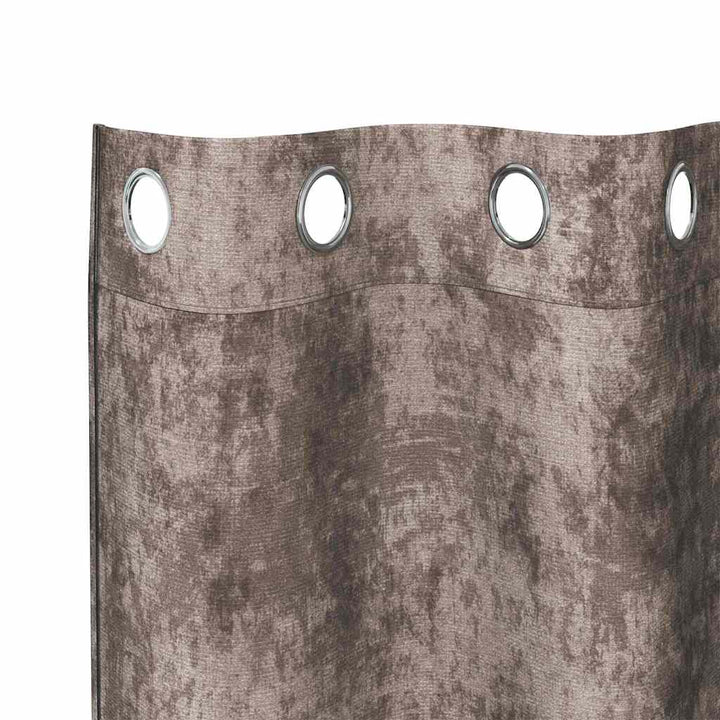 Velour Gardiner 2 stk. Cappuccino 175 x 140 cm Fløjl