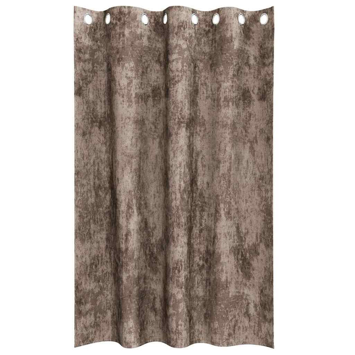 Velour Gardiner 2 stk. Cappuccino 175 x 140 cm Fløjl