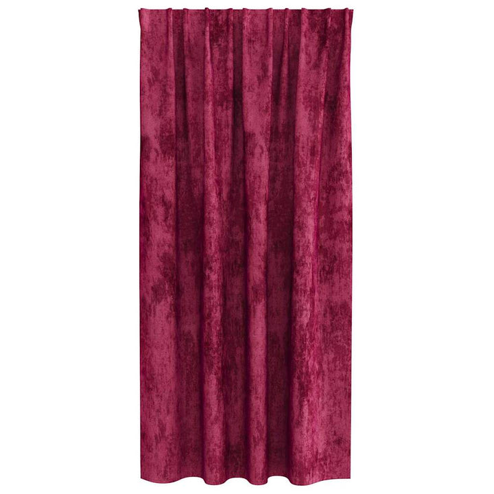 Velour Gardiner 2 stk. Vinrød 175 x 140 cm Fløjl