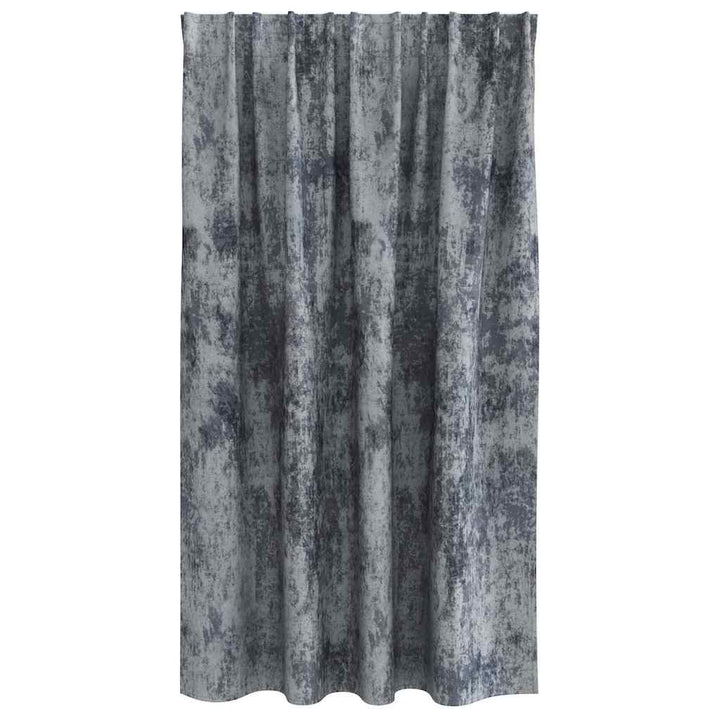 Velour Gardiner med gardiner 2 pcs Sølvgrå 140 x 140 cm Fløjl