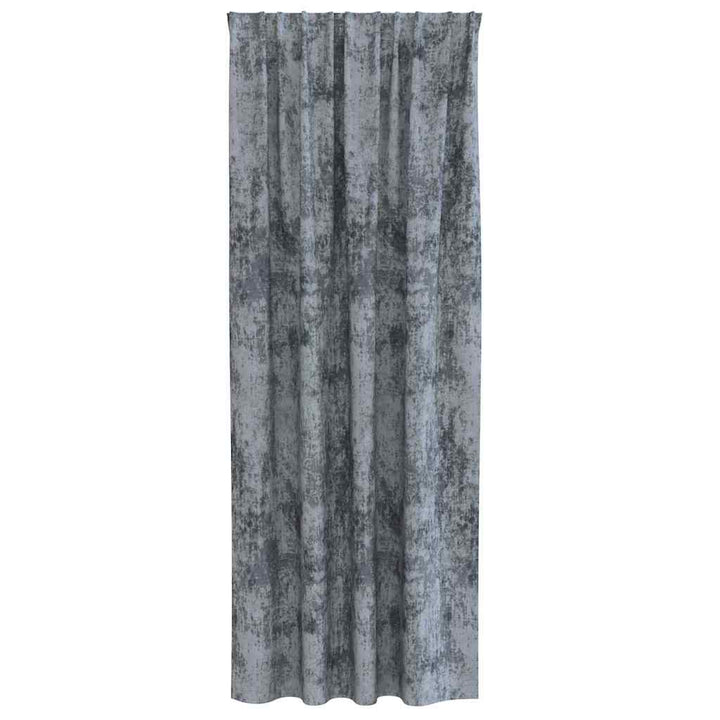 Velour Gardiner 2 stk. Sølvgrå 225 x 140 cm Fløjl