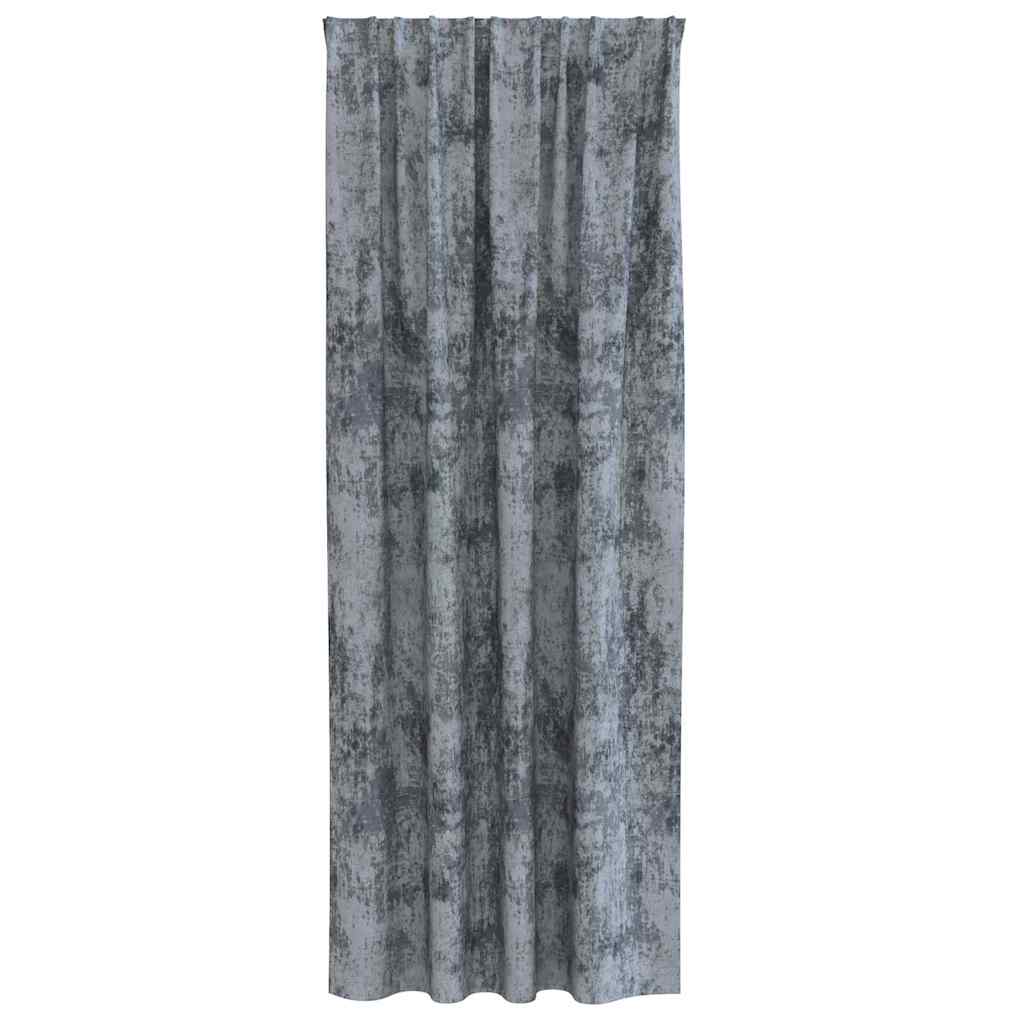 Velour Gardiner 2 stk. Sølvgrå 245 x 140 cm Fløjl