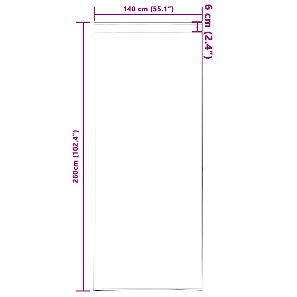 Velour Gardiner med gardiner 2 pcs Sølvgrå 260 x 140 cm Fløjl