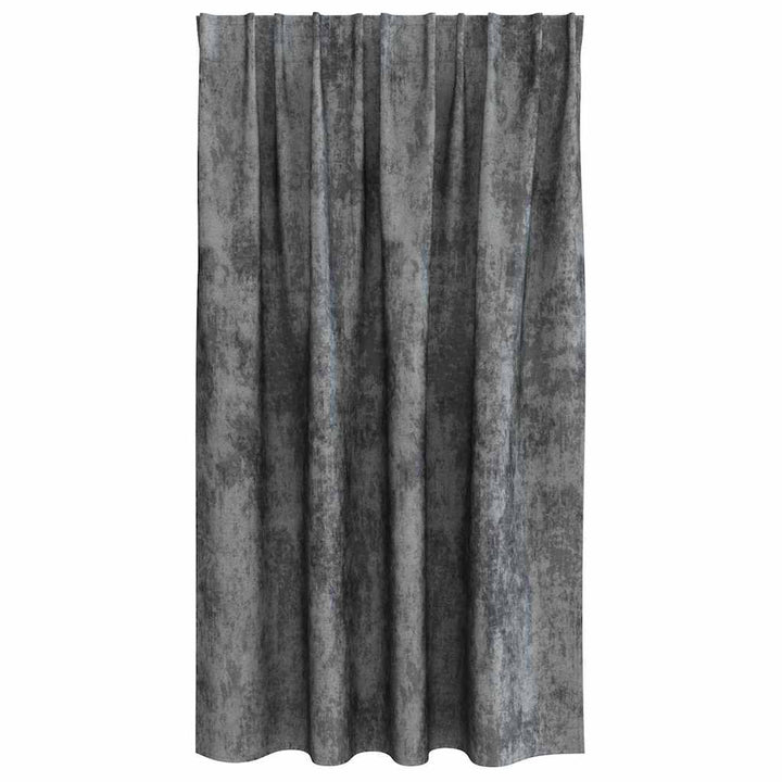 Velour Gardiner med gardiner 2 pcs Grå 140 x 140 cm Fløjl