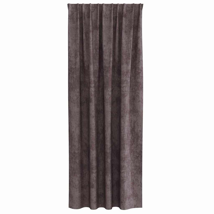 Velour Gardiner 2 stk. Brun 225 x 140 cm Fløjl