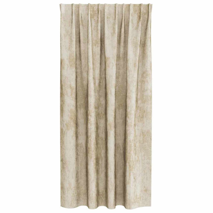 Velour Gardiner med gardiner 2 pcs Creme 175 x 140 cm Fløjl