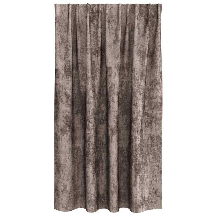 Velour Gardiner 2 stk. Cappuccino 140 x 140 cm Fløjl
