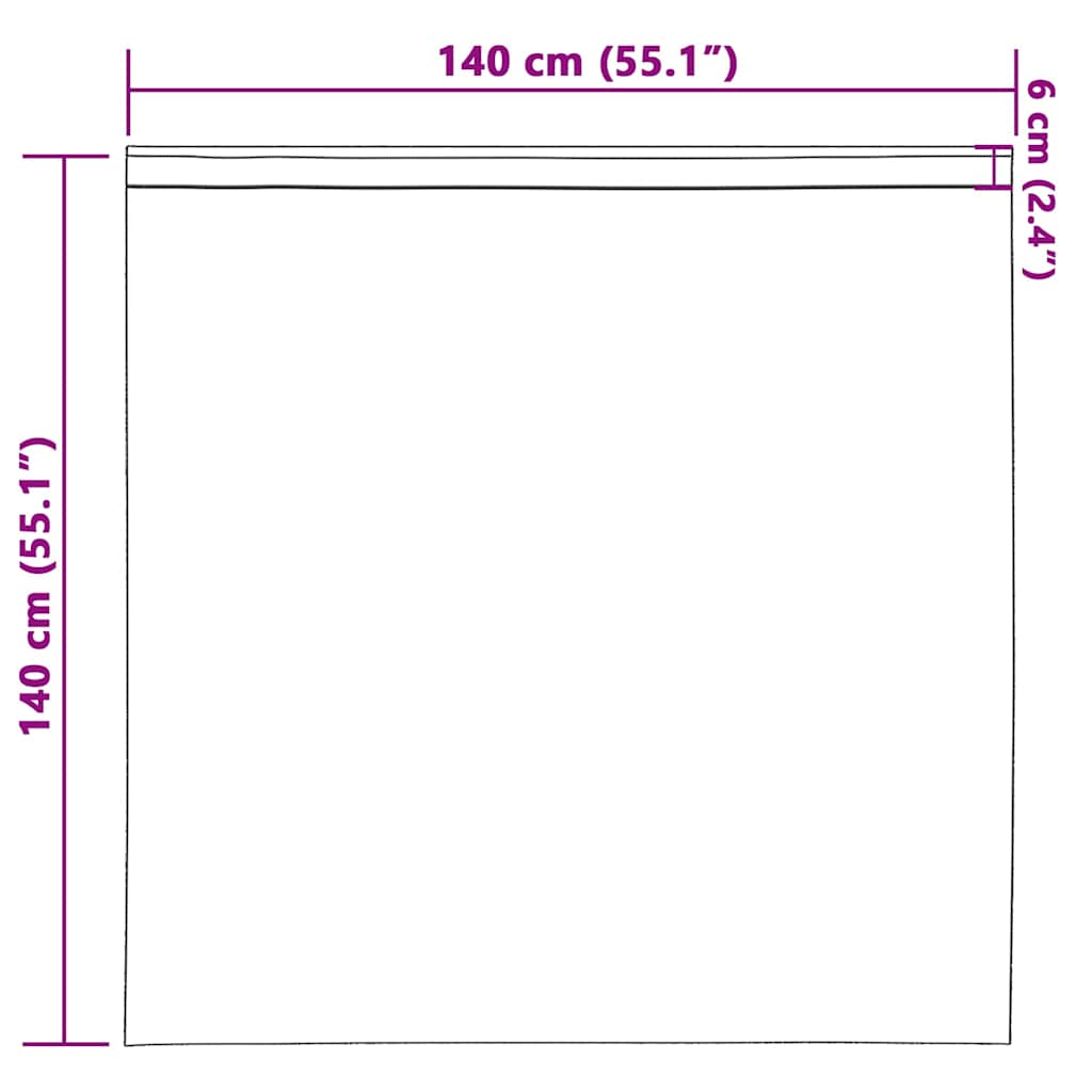 Velour Gardiner 2 stk. Cappuccino 140 x 140 cm Fløjl