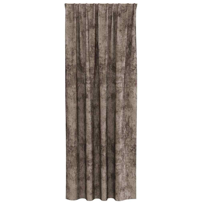 Velour Gardiner 2 stk. Cappuccino 260 x 140 cm Fløjl