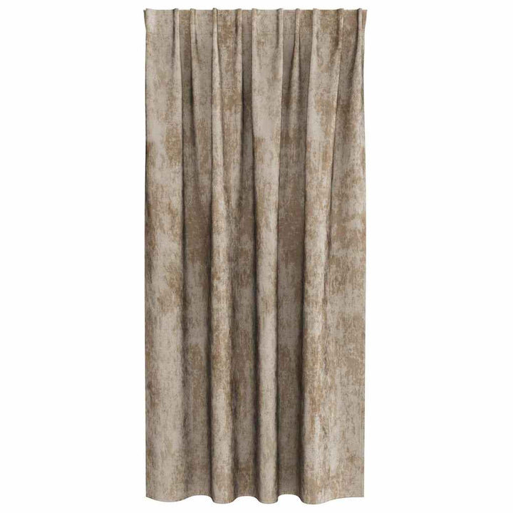 Velour Gardiner 2 stk. champagnefarvet 175 x 140 cm Fløjl