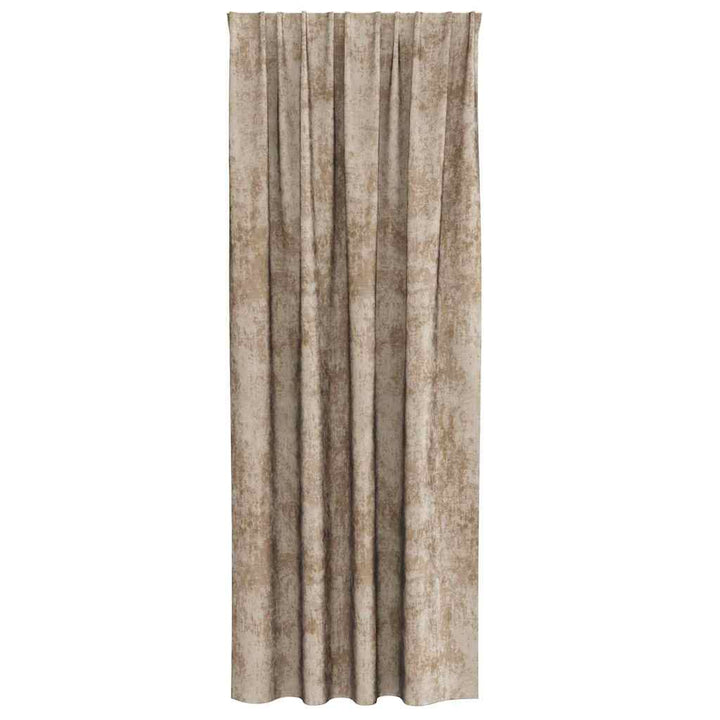 Velour Gardiner 2 stk. champagnefarvet 245 x 140 cm Fløjl