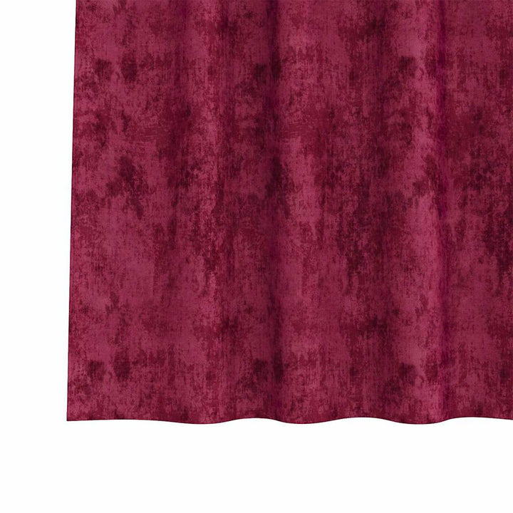 Velour Gardiner med gardiner 2 pcs Vinrød 175 x 140 cm Fløjl