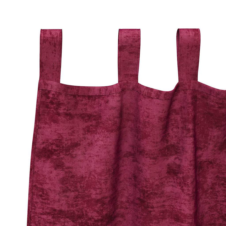 Velour Gardiner med gardiner 2 pcs Vinrød 225 x 140 cm Fløjl