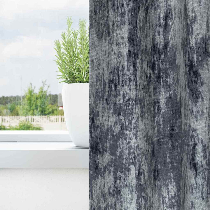 Velour Gardiner 2 stk. Sølvgrå 175 x 140 cm Fløjl