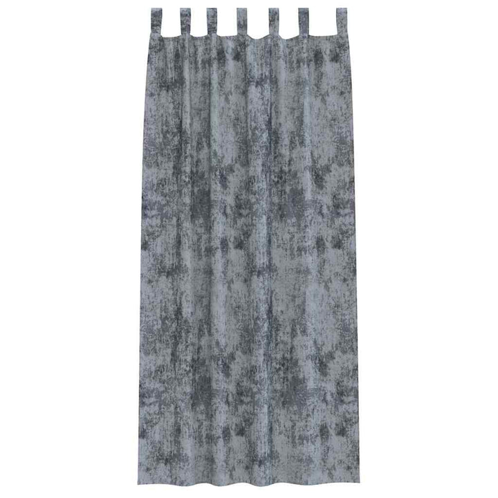 Velour Gardiner med gardiner 2 pcs Sølvgrå 225 x 140 cm Fløjl