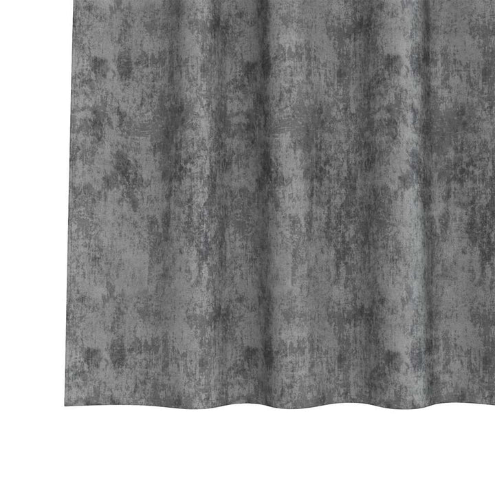 Velour Gardiner med gardiner 2 pcs Grå 175 x 140 cm Fløjl