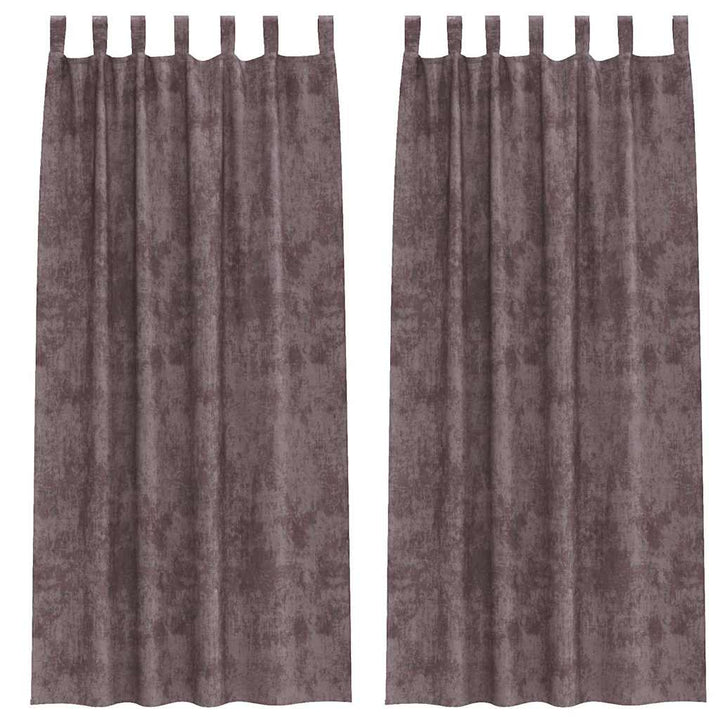 Velour Gardiner med gardiner 2 pcs Brun 260 x 140 cm Fløjl