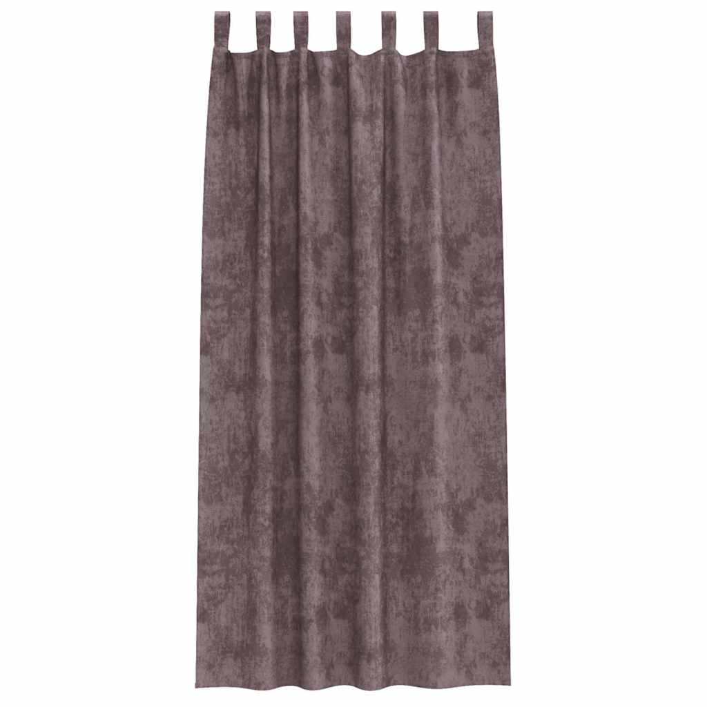 Velour Gardiner med gardiner 2 pcs Brun 260 x 140 cm Fløjl