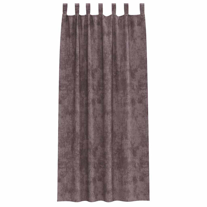 Velour Gardiner med gardiner 2 pcs Brun 260 x 140 cm Fløjl