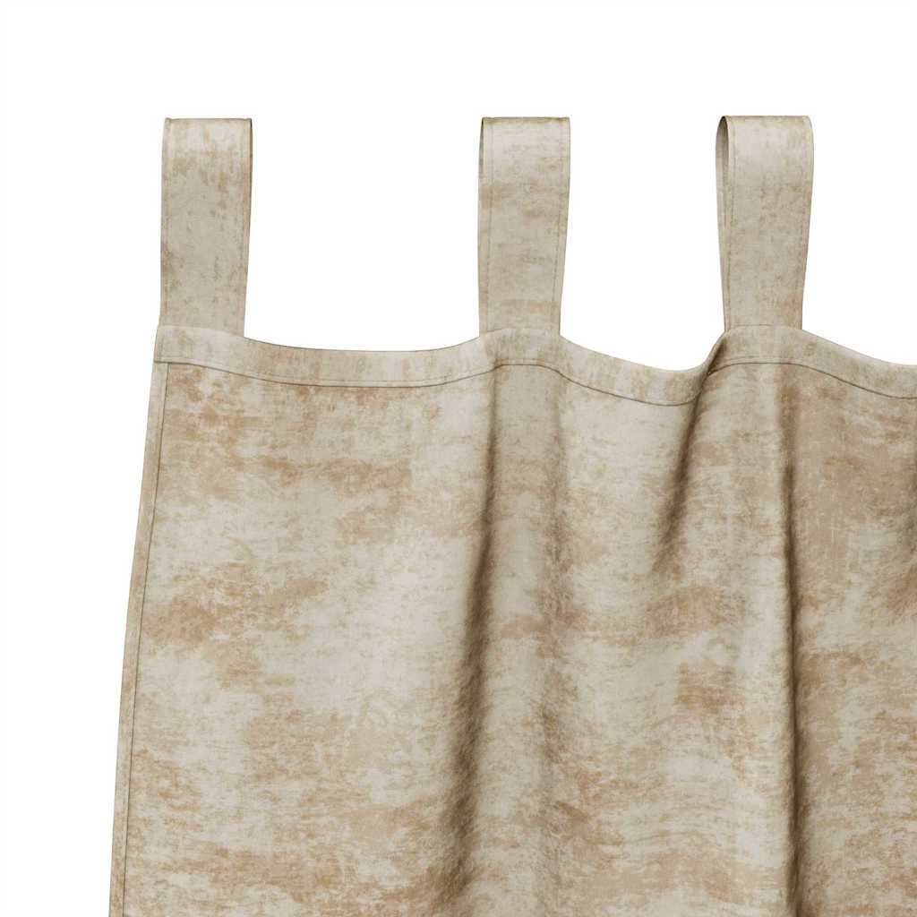 Velour Gardiner med gardiner 2 pcs Creme 140 x 140 cm Fløjl