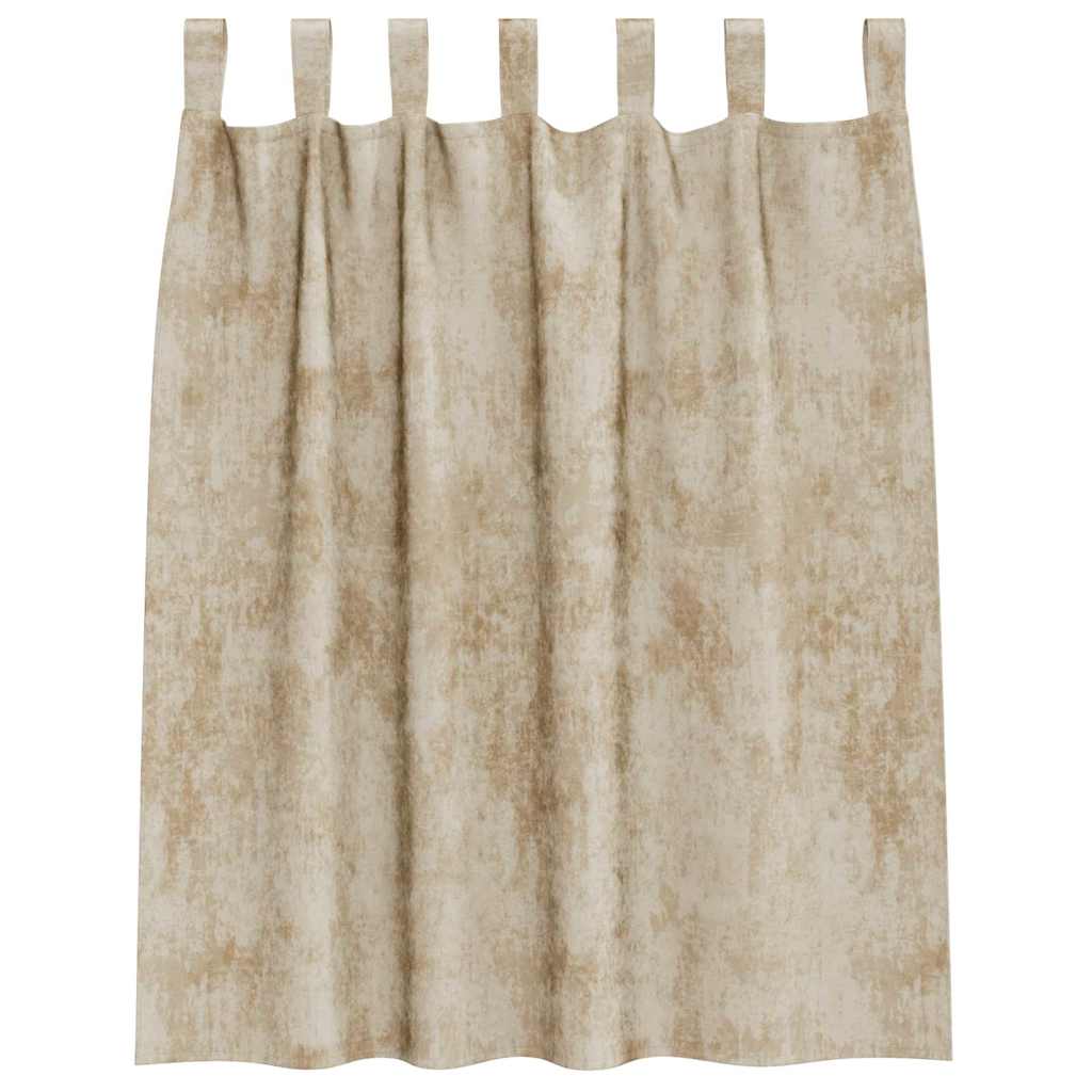 Velour Gardiner med gardiner 2 pcs Creme 140 x 140 cm Fløjl