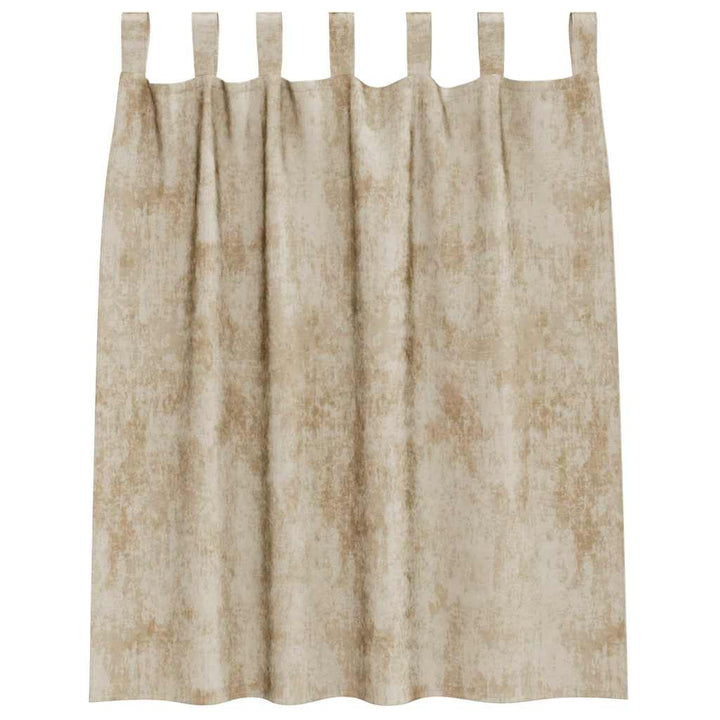 Velour Gardiner med gardiner 2 pcs Creme 140 x 140 cm Fløjl