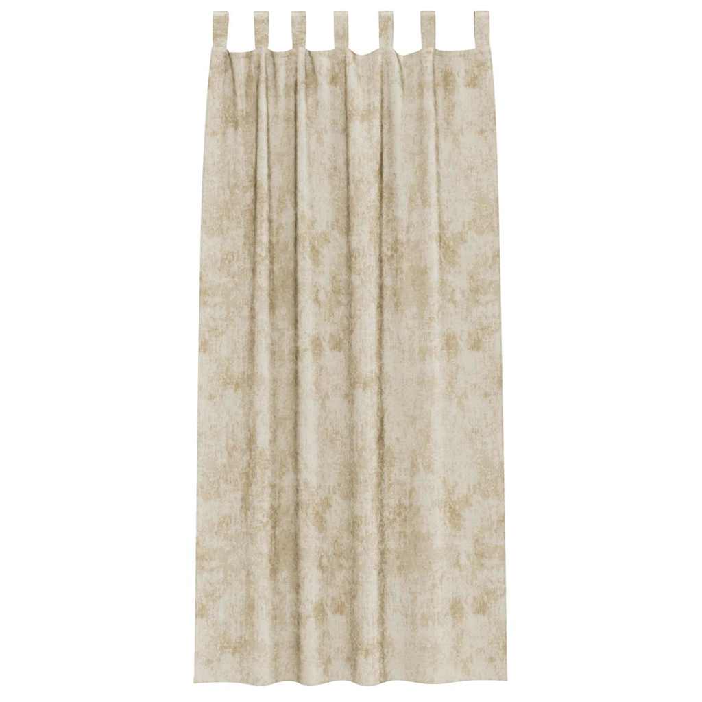 Velour Gardiner med gardiner 2 pcs Creme 225 x 140 cm Fløjl