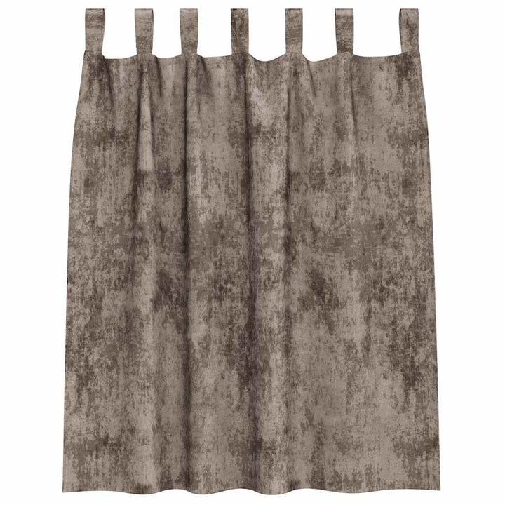 Velour Gardiner 2 stk. Cappuccino 140 x 140 cm Fløjl