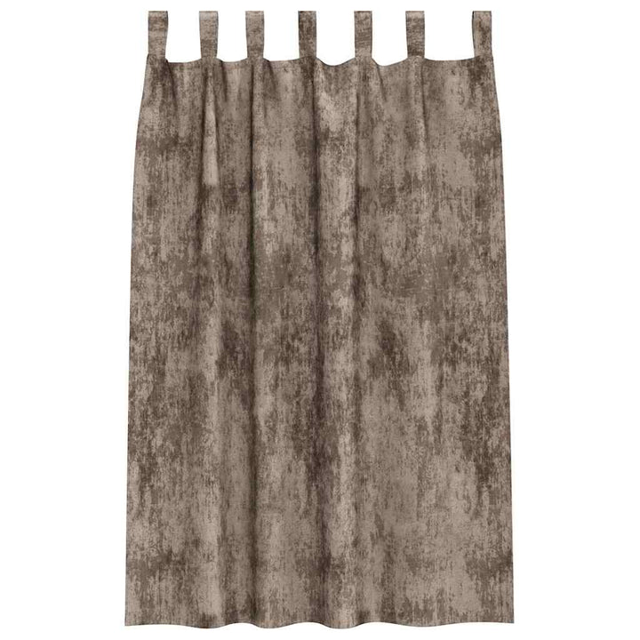Velour Gardiner 2 pcs Cappuccino 175 x 140 cm Fløjl