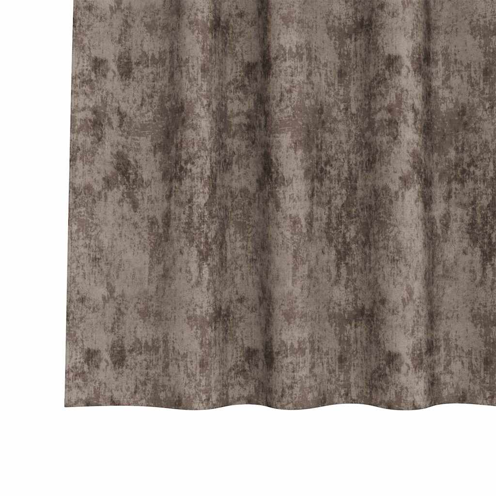 Velour Gardiner 2 stk. Cappuccino 245 x 140 cm Fløjl