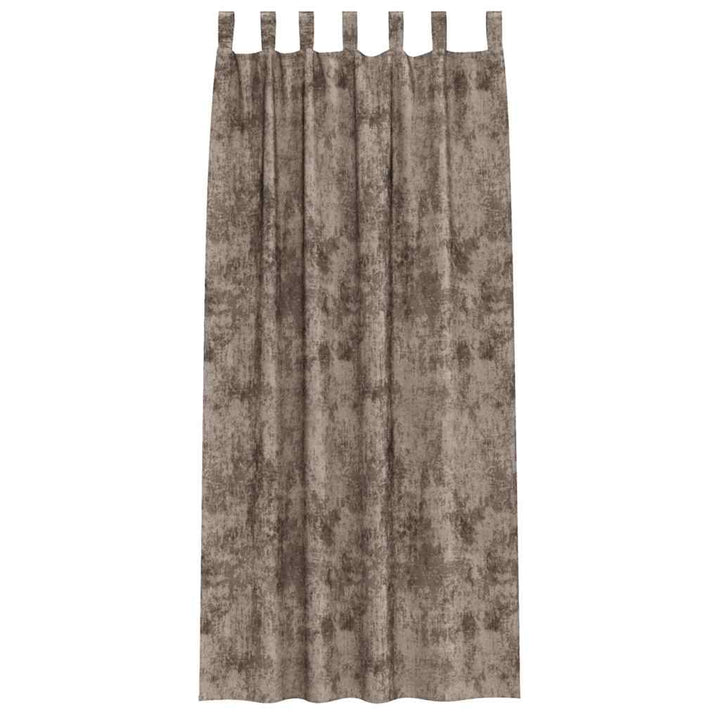 Velour Gardiner 2 stk. Cappuccino 245 x 140 cm Fløjl