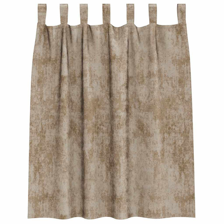 Velour Gardiner 2 stk. champagnefarvet 140 x 140 cm Fløjl